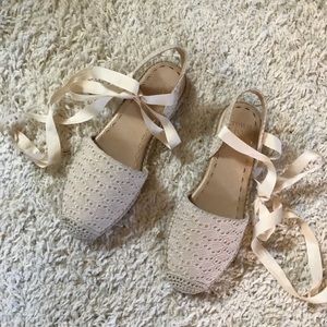 Lace up espadrilles